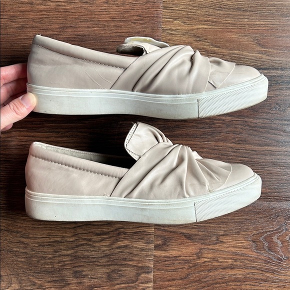 MIA Women's Soft Pink Slip On Sneakers with Ruched Design | Slip on Sneakers - Picture 3 of 6